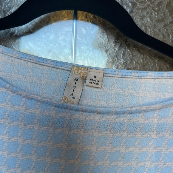 Misia Light Blue Geometric Blouse - Picture 2 of 5